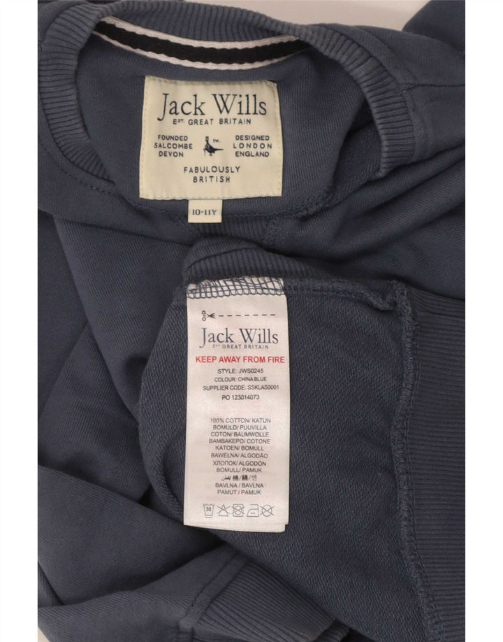 Felpa con vestibilità regolare grafica Jack Wills per ragazzi 10-11 anni blu