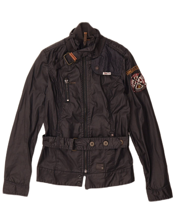 Giacca da donna KHUJO UK 10 piccola in cotone blu navy