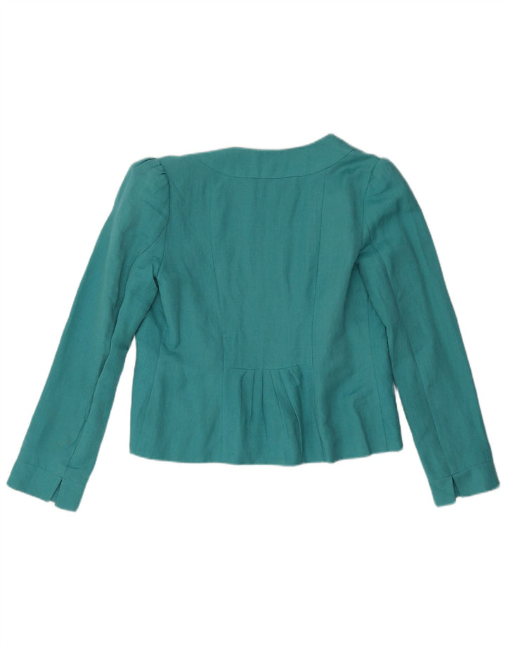Giacca blazer aperta da donna Monsoon UK 10 Small Lino turchese