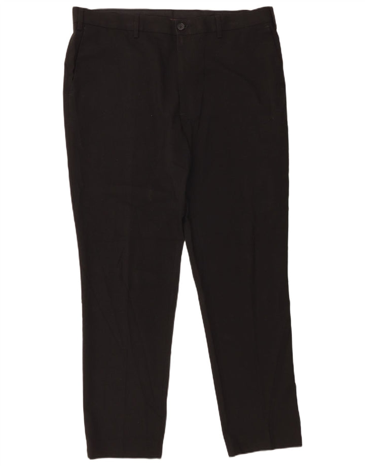 Pantaloni chino slim da uomo Marks & Spencer W38 L31 poliestere nero