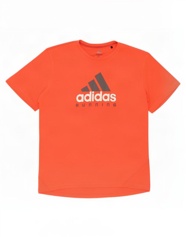 T-shirt grafica da uomo Adidas Top XL arancione in poliestere