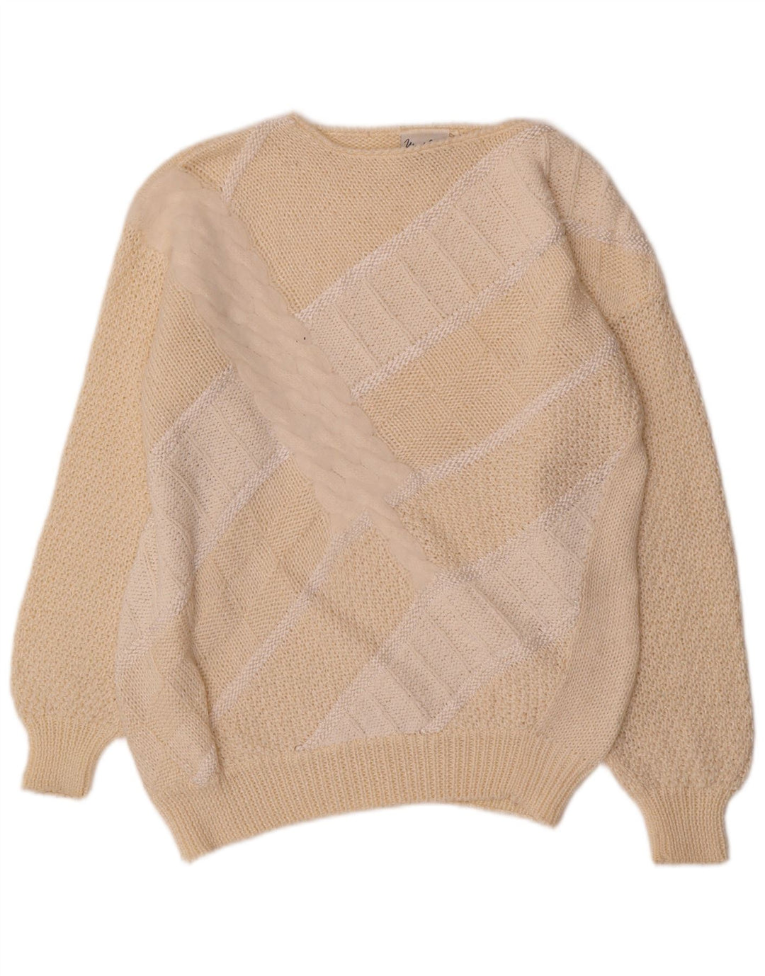 MADELEINE Womens Boat Neck Jumper Sweater EU 40/42 Medium Beige