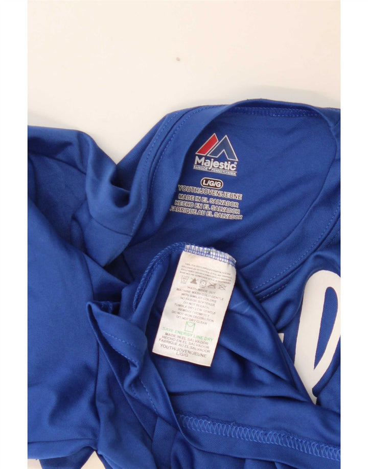 Maglietta grafica per ragazzi Majestic Top 13-14 anni Large Blu in poliestere