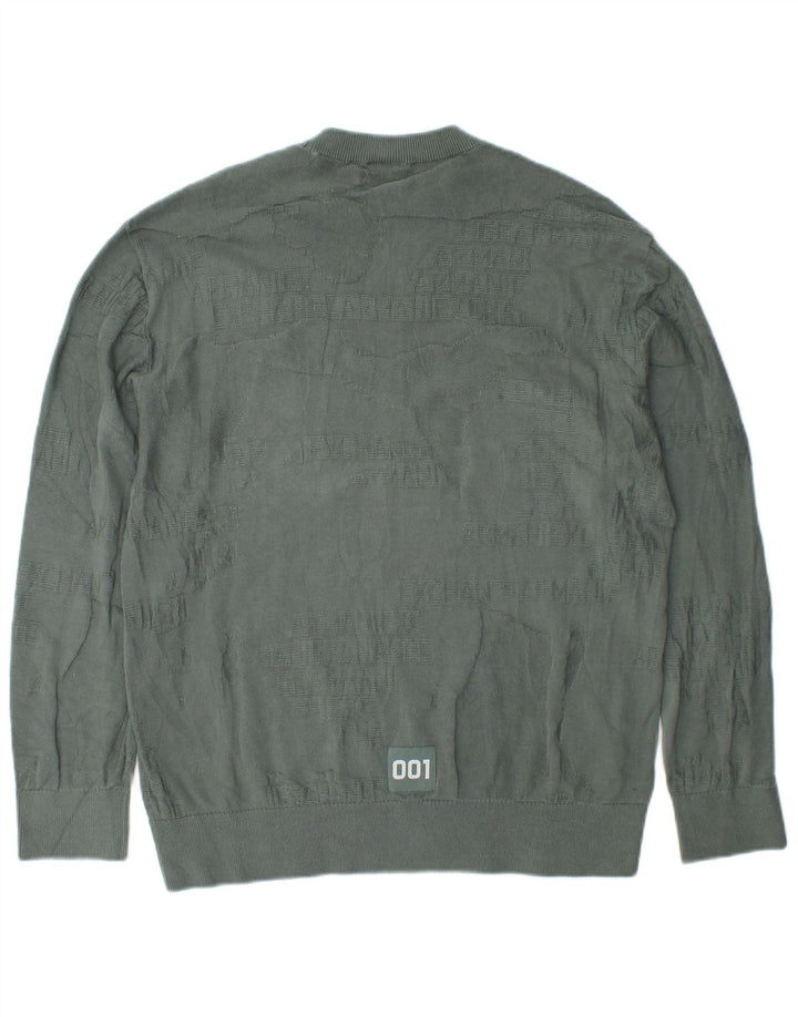 Armani Exchange Uomo Maglione Girocollo Maglione Piccolo Cotone Verde