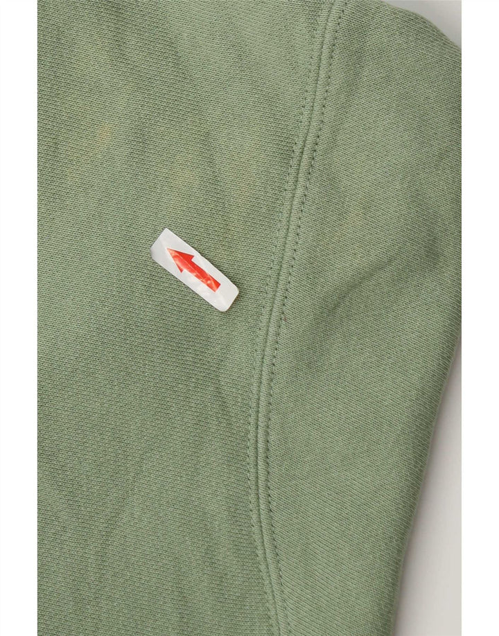 Maglione con cappuccio grafico da uomo Champion in cotone verde medio