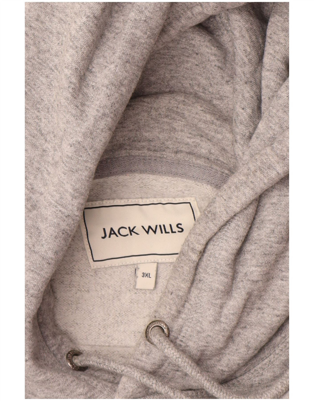 JACK WILLS Felpa con cappuccio grafica da uomo 3XL Cotone chiazzato grigio
