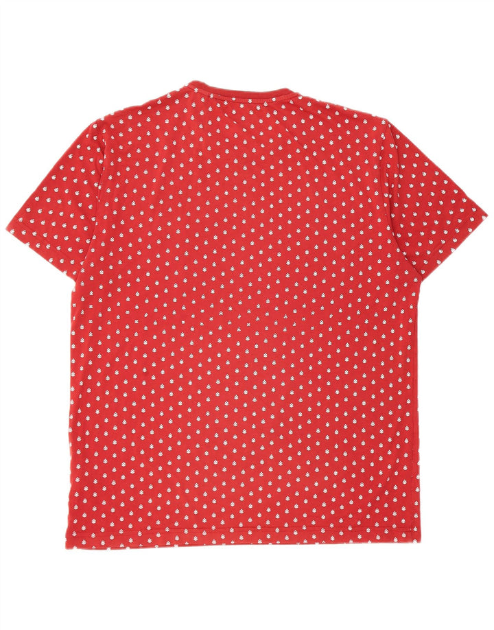 T-shirt da uomo Penguin Top XL cotone maculato rosso