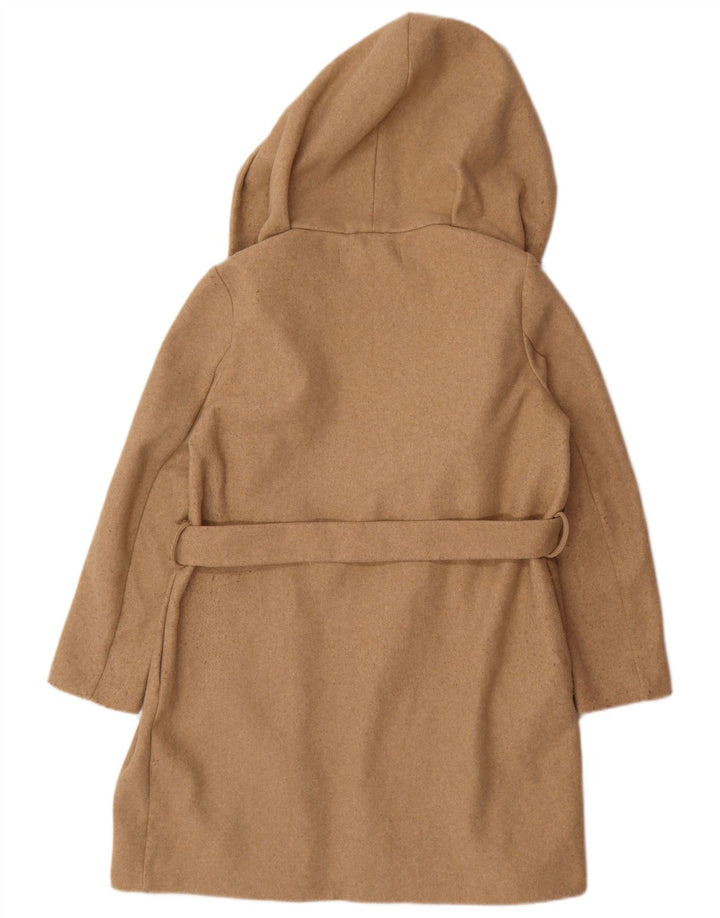 Cappotto oversize con cappuccio da donna Zara UK 10 piccolo poliestere beige