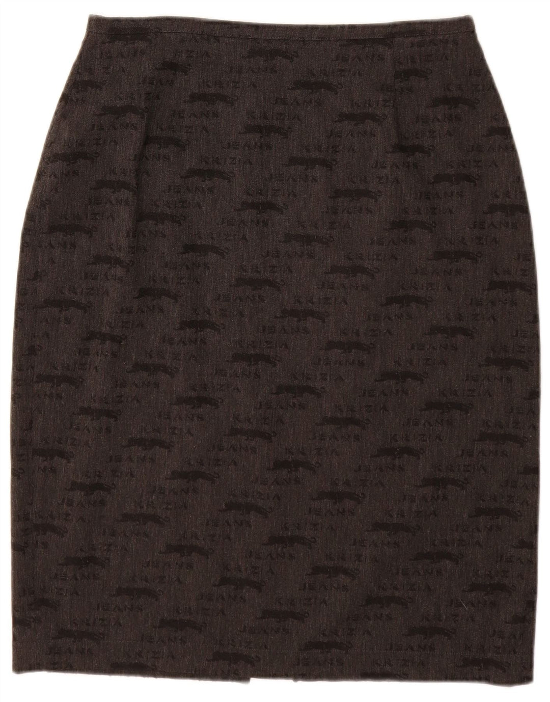 KRIZIA JEANS Gonna a tubino grafica da donna UK 12 Media W28 Grigio