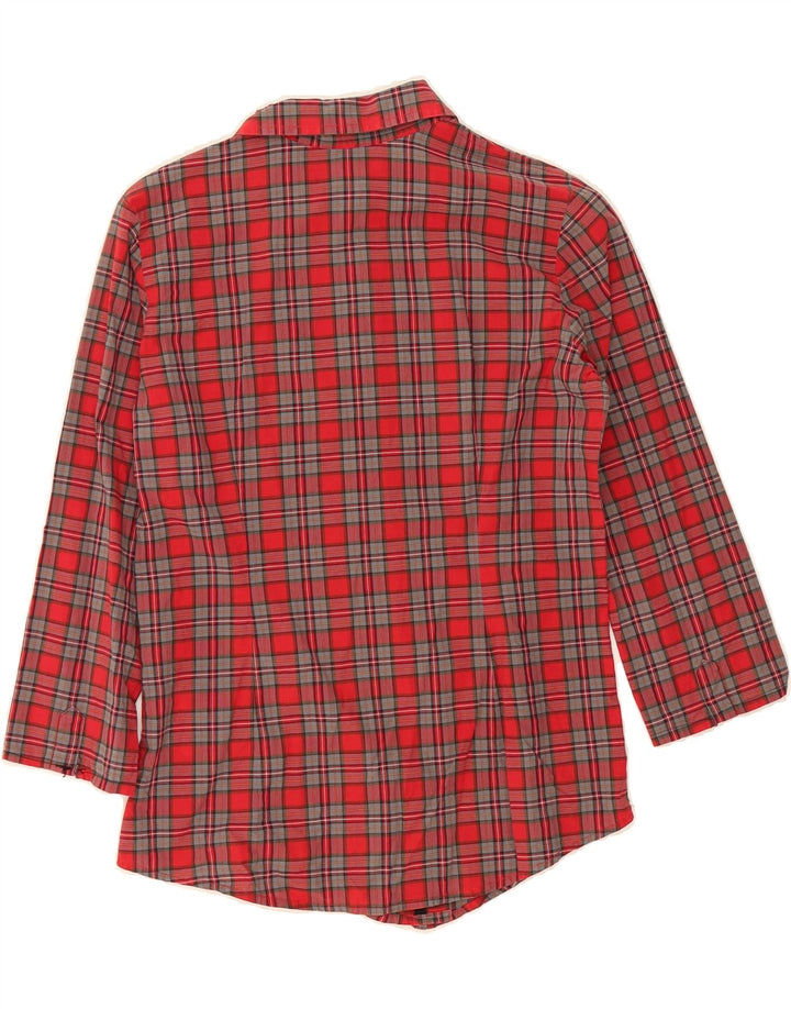 MARLBORO CLASSICS Womens 3/4 Sleeve Shirt EU 42 Large Red Check Cotton Vintage Marlboro Classics and Second-Hand Marlboro Classics from Messina Hembry 