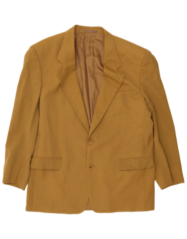 Protagonist Mens 2 Button Blazer Jacket IT 54 2XL Khaki Wool