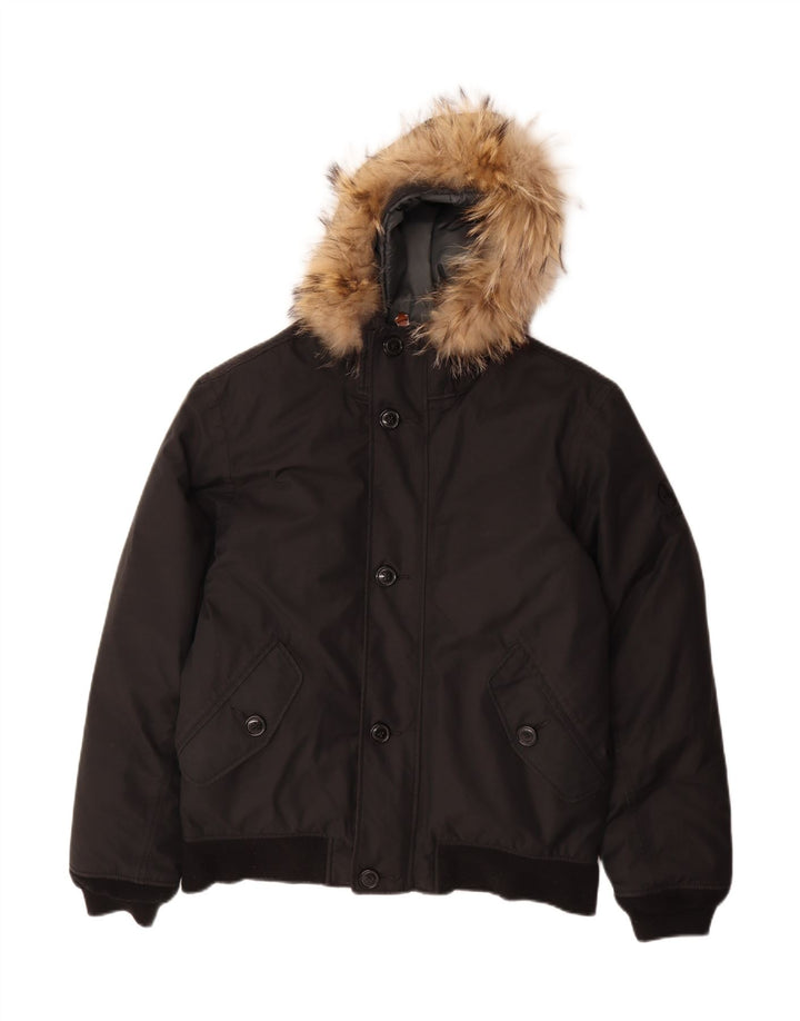 Giubbotto bomber con cappuccio da uomo Aigle UK 38/40 cotone nero medio