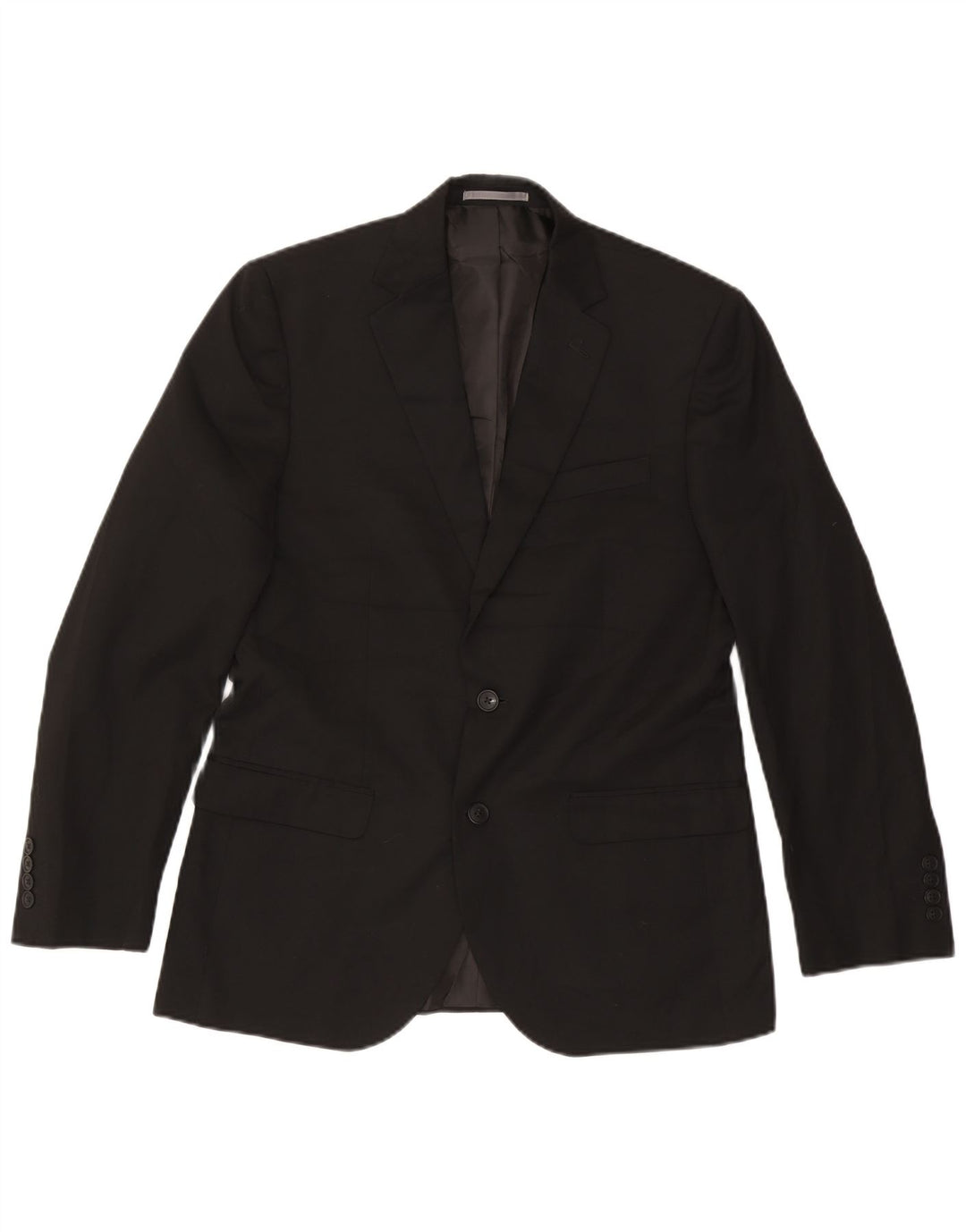 Giacca blazer da uomo Marks & Spencer vestibilità regolare a 2 bottoni UK 38 media nera