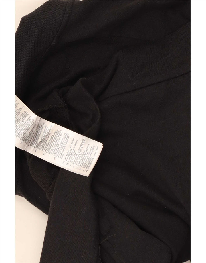 Giacca da ginnastica grafica da donna Adidas UK 14 cotone medio nero