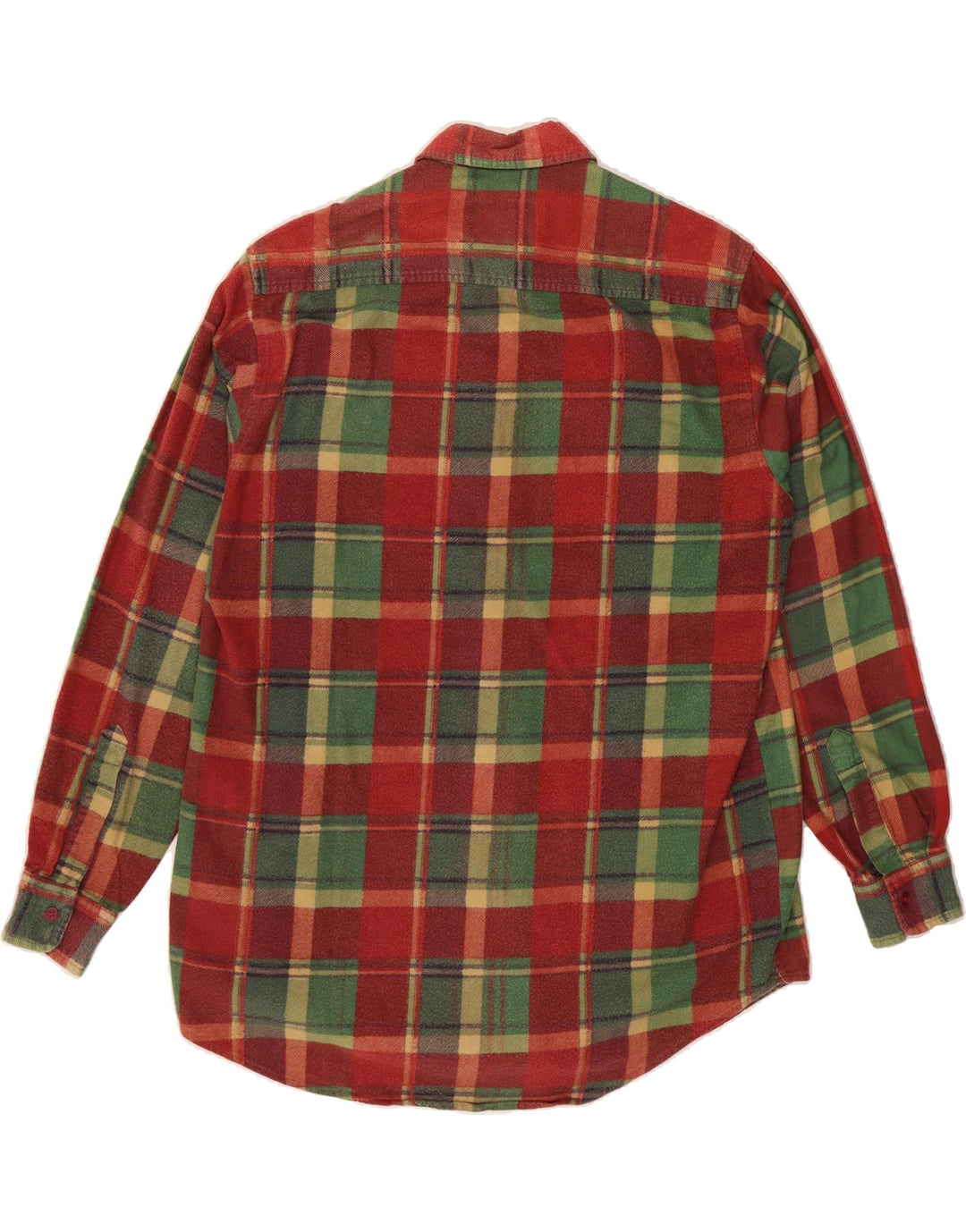 VINTAGE Mens Flannel Shirt Medium Red Check Cotton Vintage Vintage and Second-Hand Vintage from Messina Hembry 