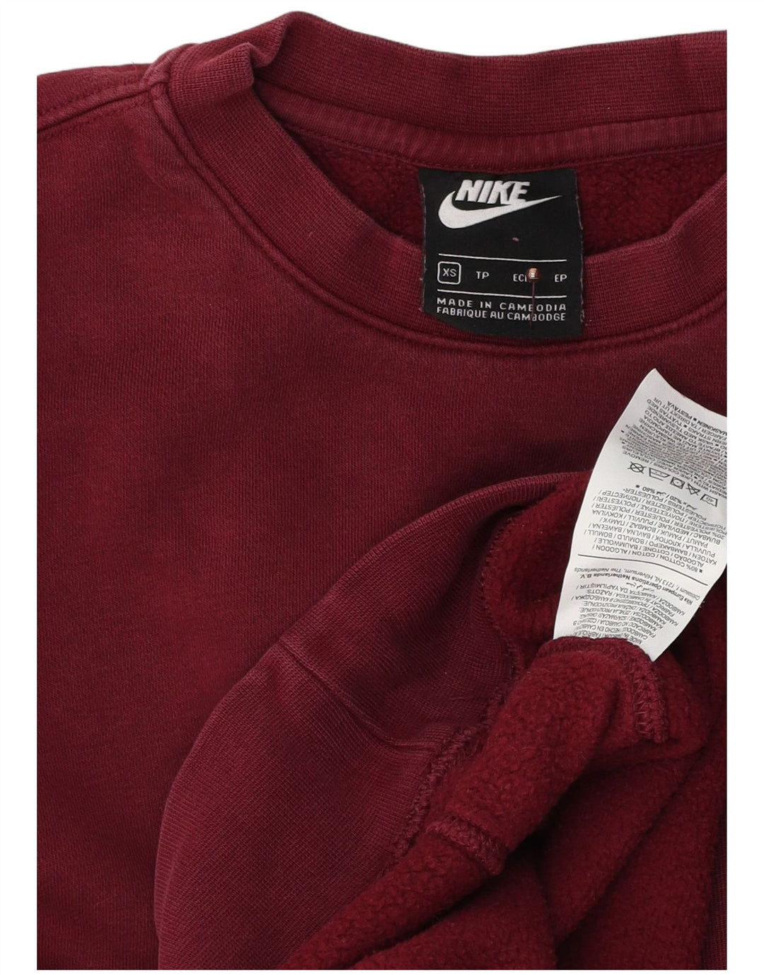 Felpa da uomo NIKE maglione XS bordeaux in cotone
