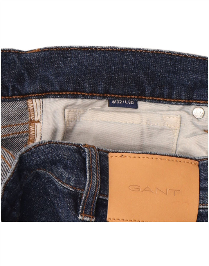 Jeans dritti da uomo Gant W32 L30 cotone blu navy