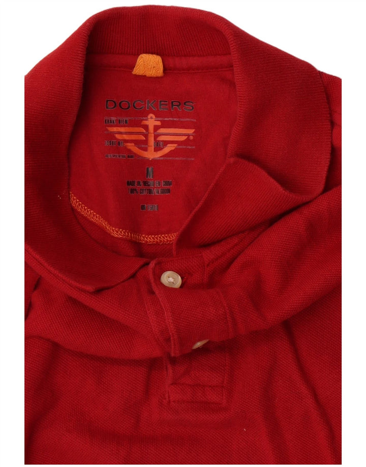 Polo da uomo Dockers in cotone rosso medio