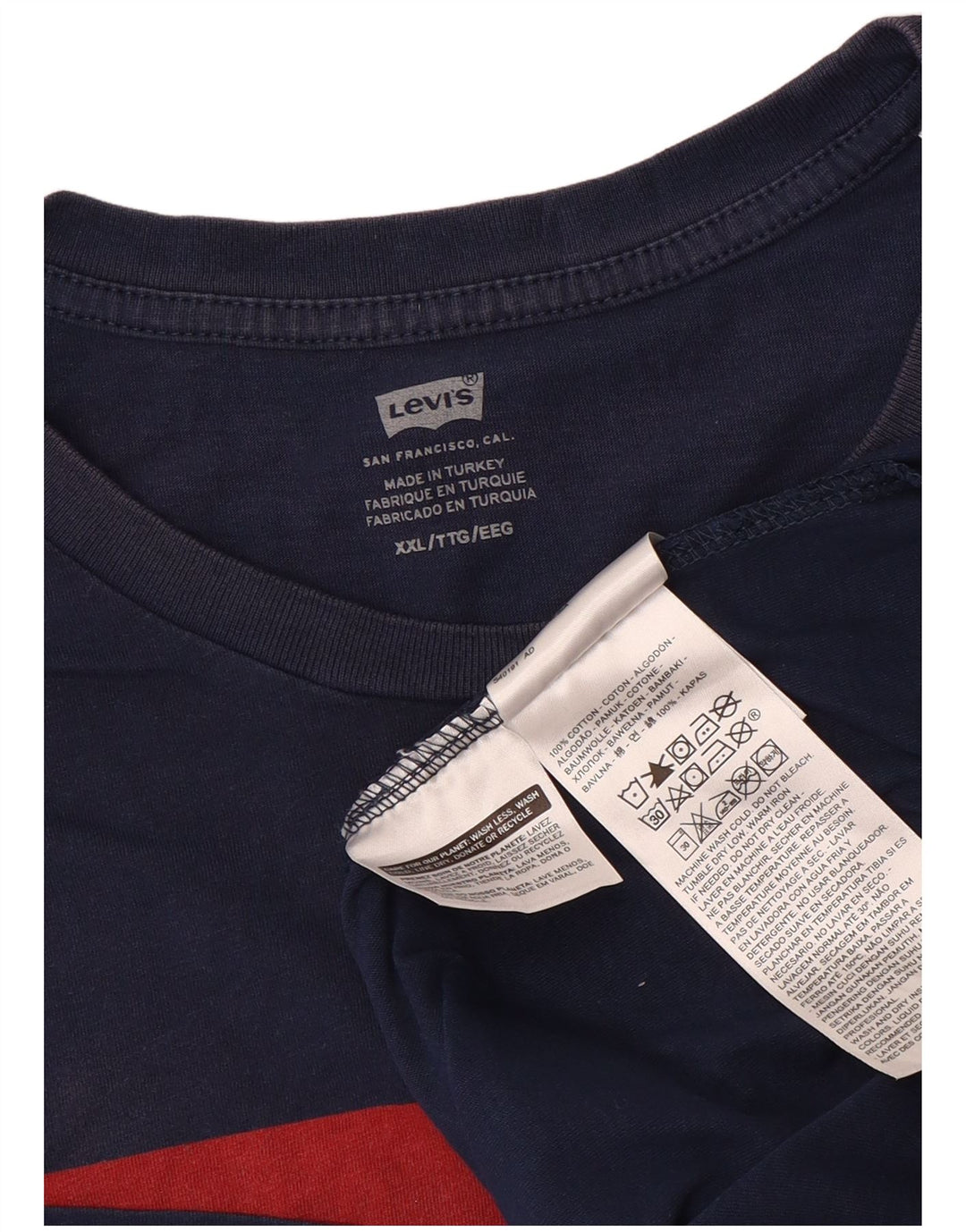 T-shirt grafica da uomo Levi's Top 2XL in cotone blu navy