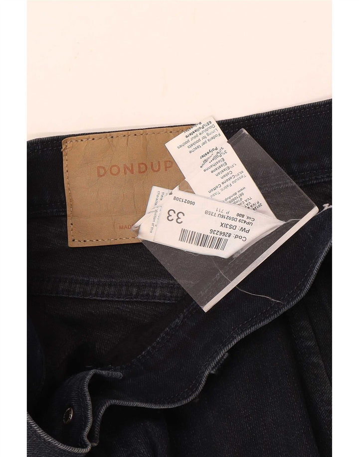 Jeans dritti da uomo Dondup W33 L34 in cotone blu navy