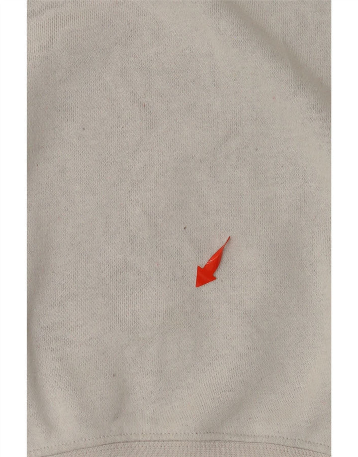 NIKE Felpa corta oversize da donna, maglione UK 14, cotone grigio medio