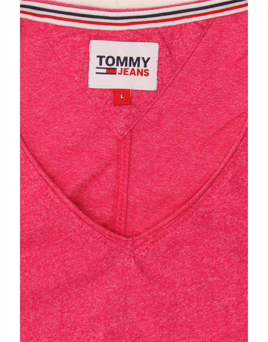 T-shirt da uomo Tommy Hilfiger Top grande rosa screziato