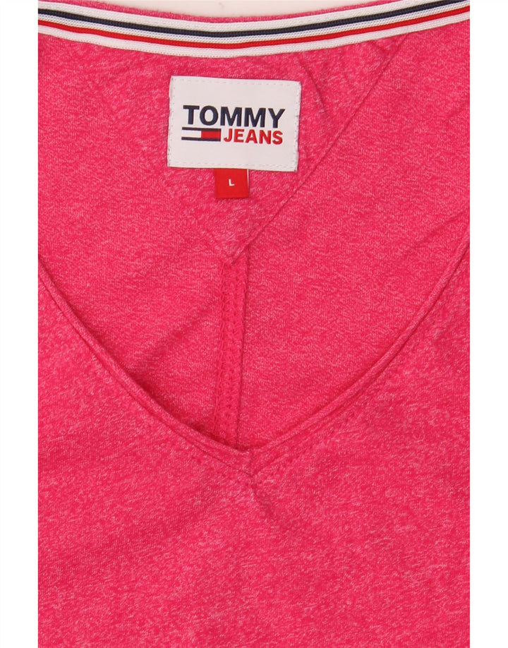 T-shirt da uomo Tommy Hilfiger Top grande rosa screziato