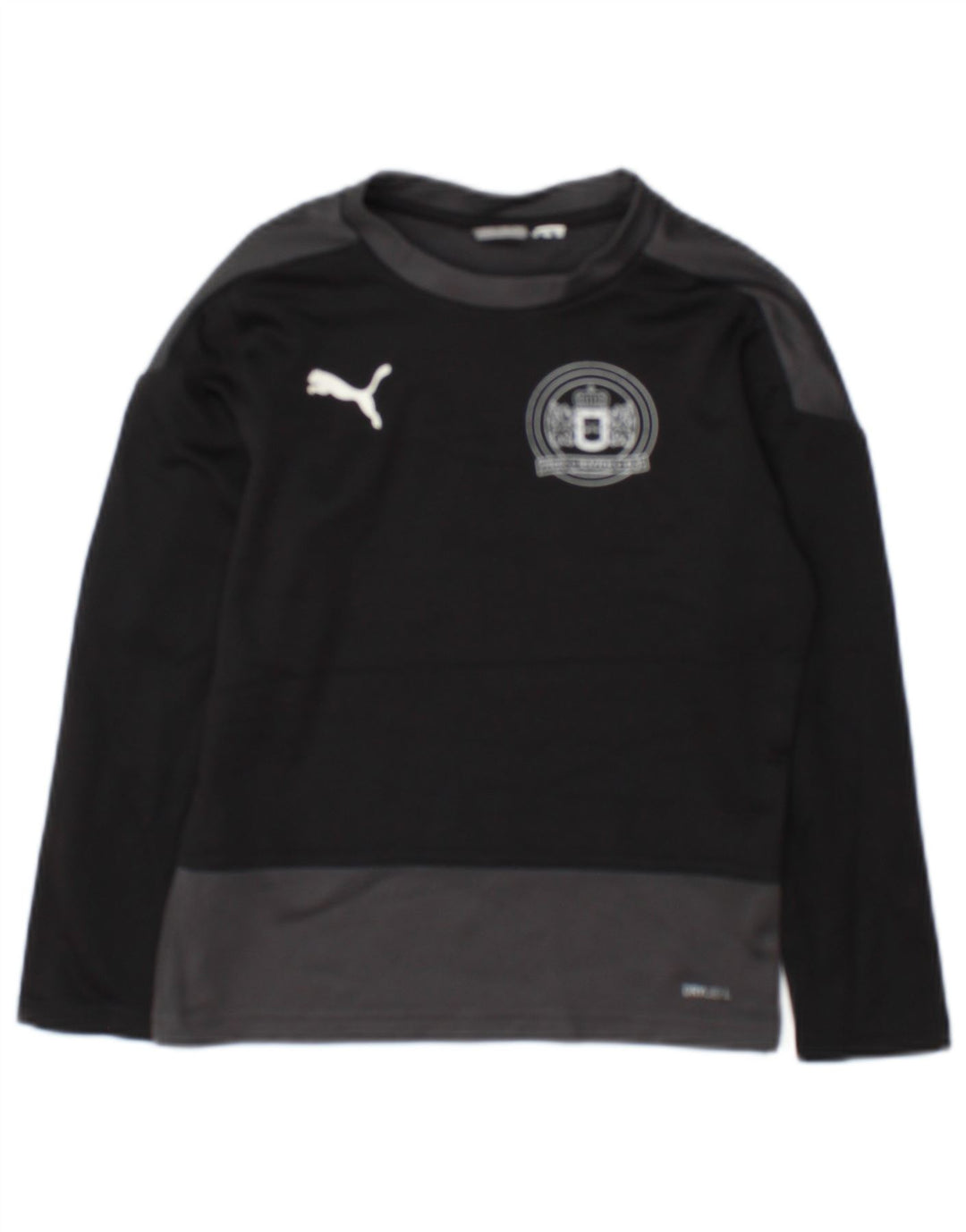 Maglia grafica Puma da ragazzo a maniche lunghe 7-8 anni, color block nero