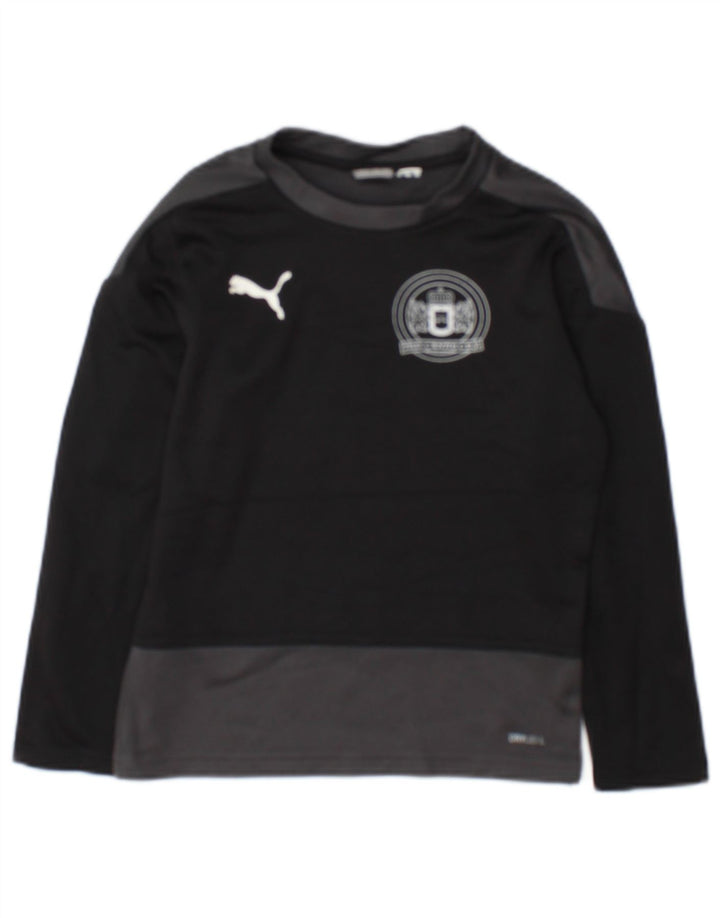 Maglia grafica Puma da ragazzo a maniche lunghe 7-8 anni, color block nero
