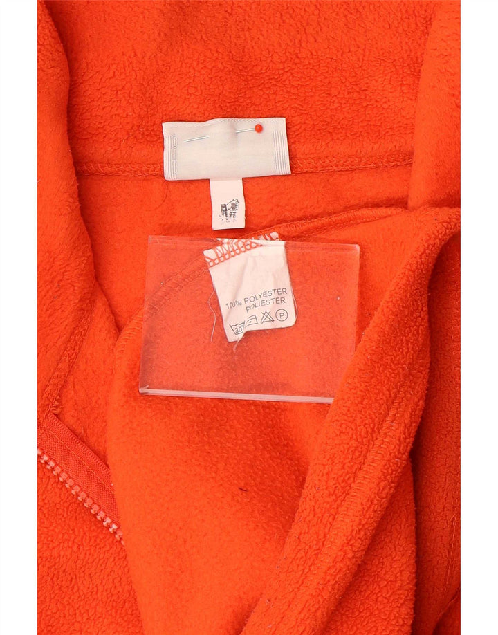 Maglione in pile da uomo Asics con zip e collo in poliestere arancione medio