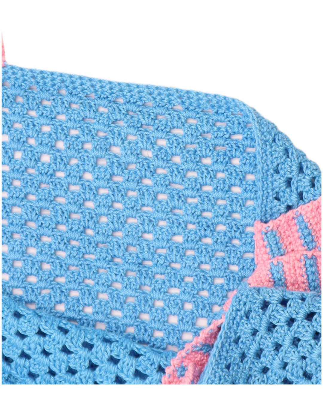 Canotta da donna all'uncinetto VINTAGE UK 14 Blu medio