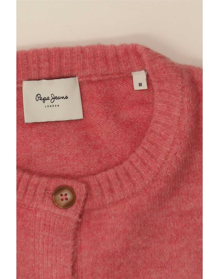 Maglione cardigan corto da donna PEPE Jeans UK 14 Rosa medio