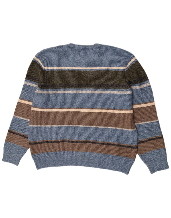 Maglione maglione girocollo da uomo Marks & Spencer 2XL poliammide a righe blu