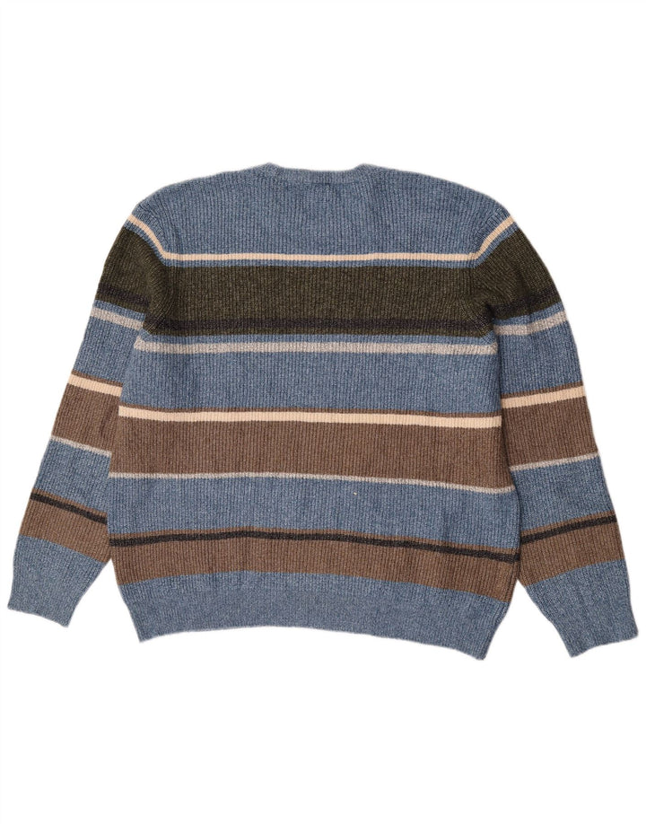 Maglione maglione girocollo da uomo Marks & Spencer 2XL poliammide a righe blu