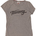 T-shirt grafica da donna Tommy Hilfiger Top UK 14 Grigio medio