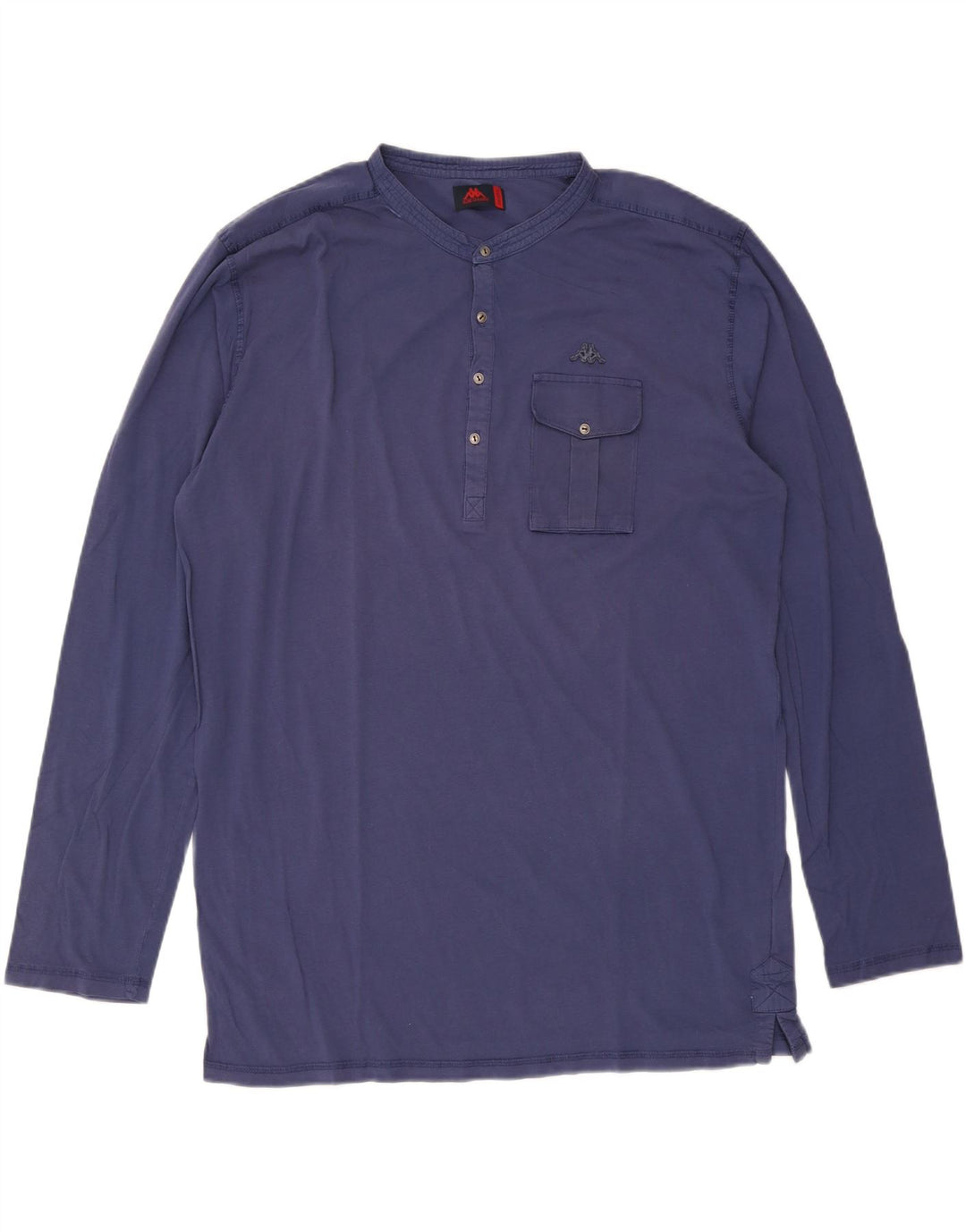 Top Kappa Uomo Manica Lunga 2XL Cotone Blu