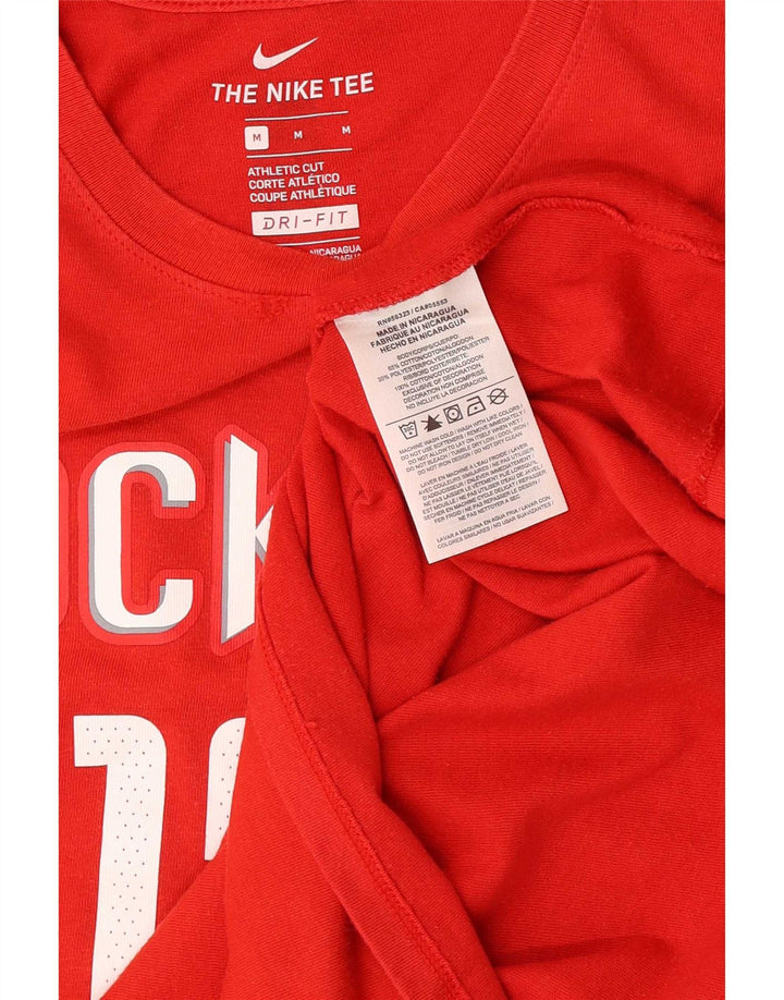 T-shirt grafica Nike Houston Rockets da uomo in cotone rosso medio