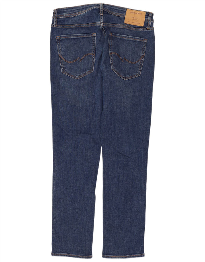 JACK & JONES Jeans slim da uomo GLENN W32 L30 cotone blu