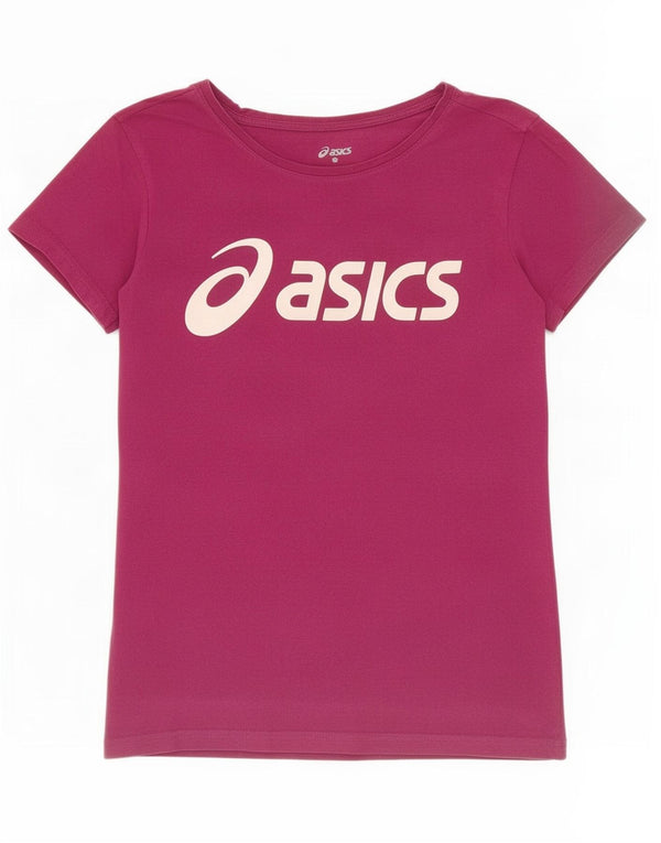 T-shirt grafica da donna Asics Top UK 12 cotone viola medio