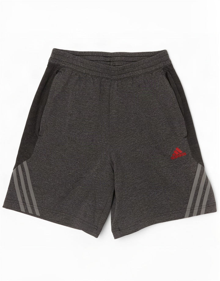 Pantaloncini sportivi Adidas Climacool da uomo piccoli in poliestere color block grigio