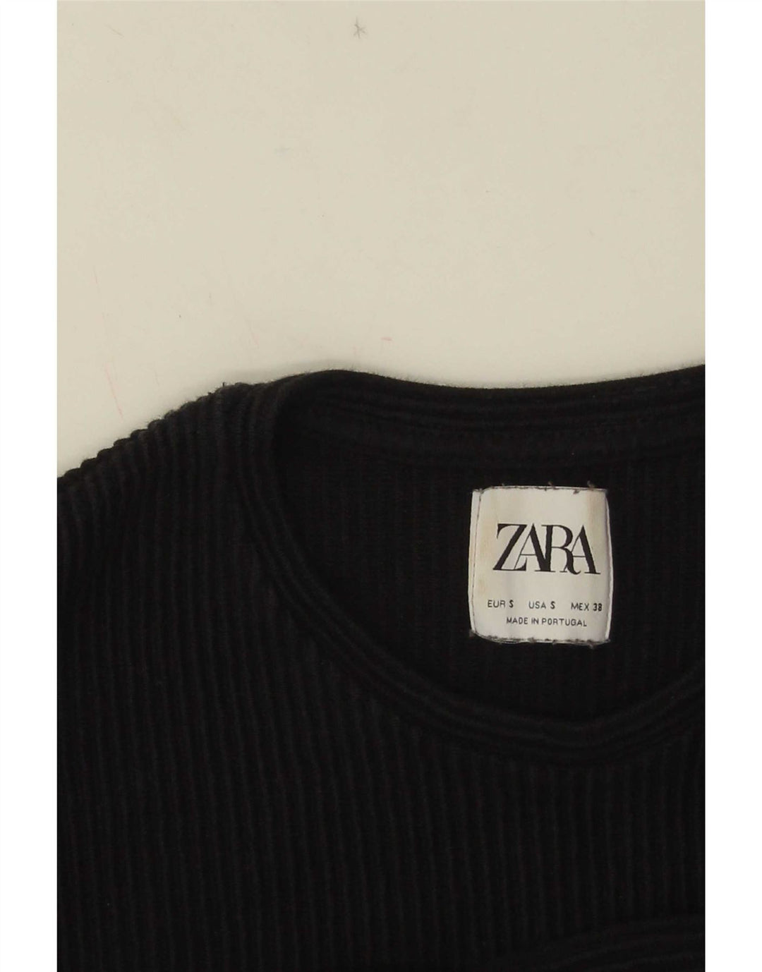 Top Zara da uomo a maniche lunghe piccolo in cotone nero