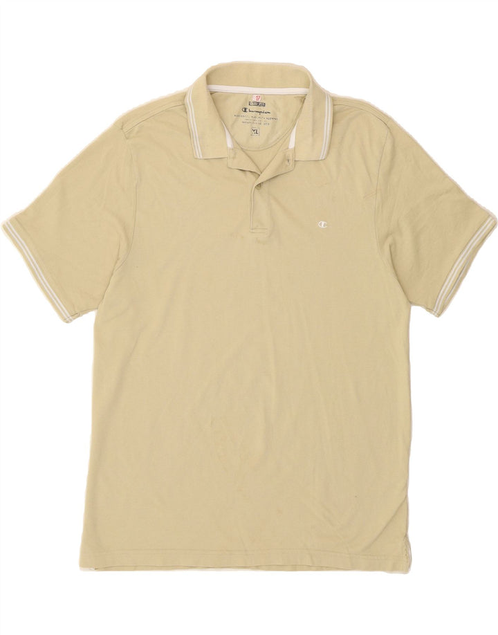 CHAMPION Mens Polo Shirt XL Beige Cotton Vintage Champion and Second-Hand Champion from Messina Hembry 
