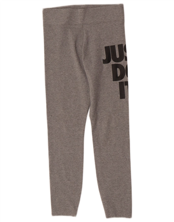 Leggings grafici da donna Nike UK 8 piccolo cotone chiazzato grigio