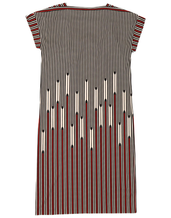 Abito a trapezio vintage da donna IT 48 XL a righe nere