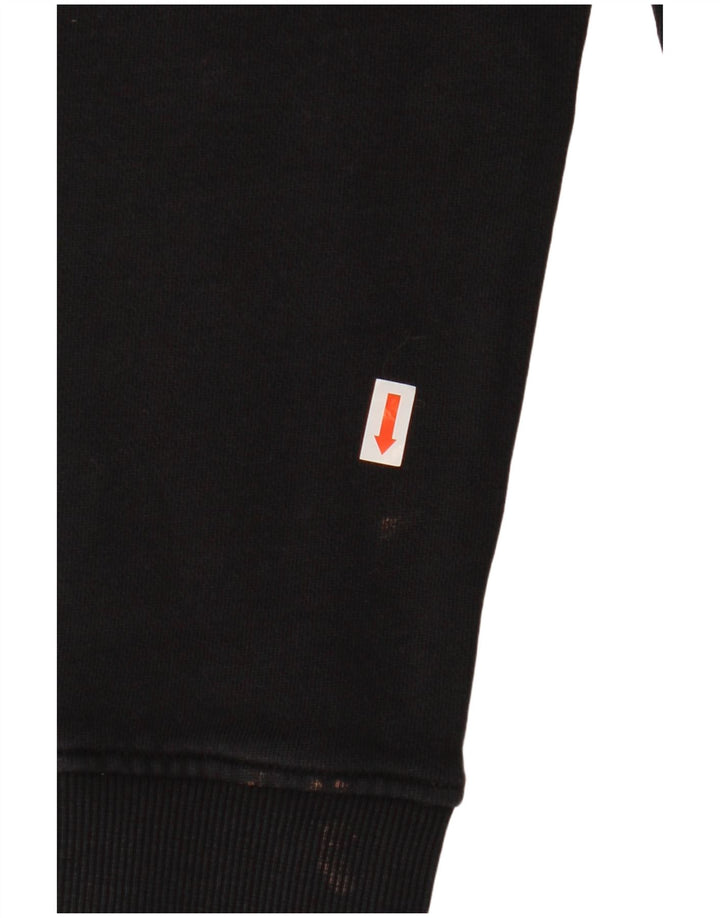 BARBOUR Felpa con grafica da donna Maglione UK 10 Piccolo cotone nero