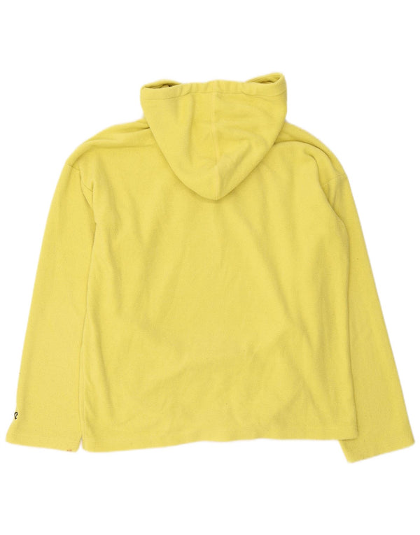 Maglione in pile con cappuccio grafico da uomo Champion grande poliestere giallo