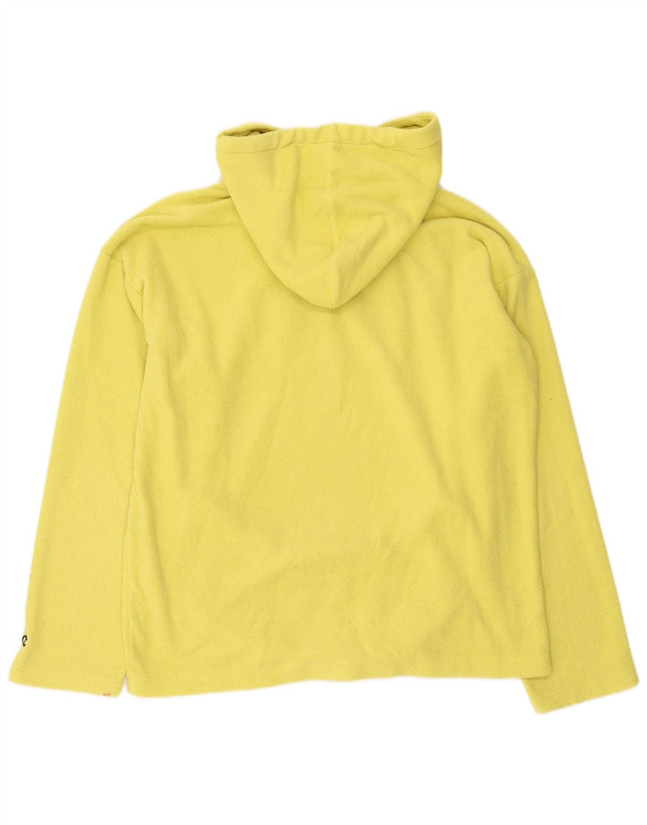 Maglione in pile con cappuccio grafico da uomo Champion grande poliestere giallo