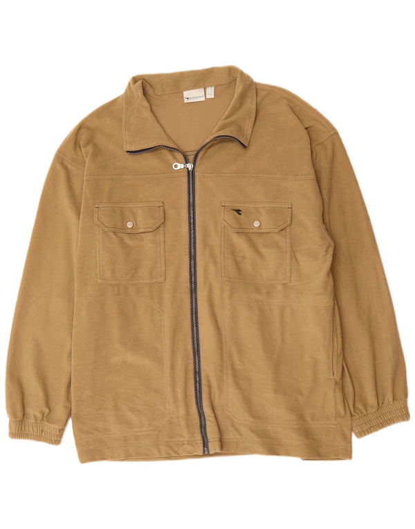 Giacca da tuta da uomo Diadora UK 44 XL Beige