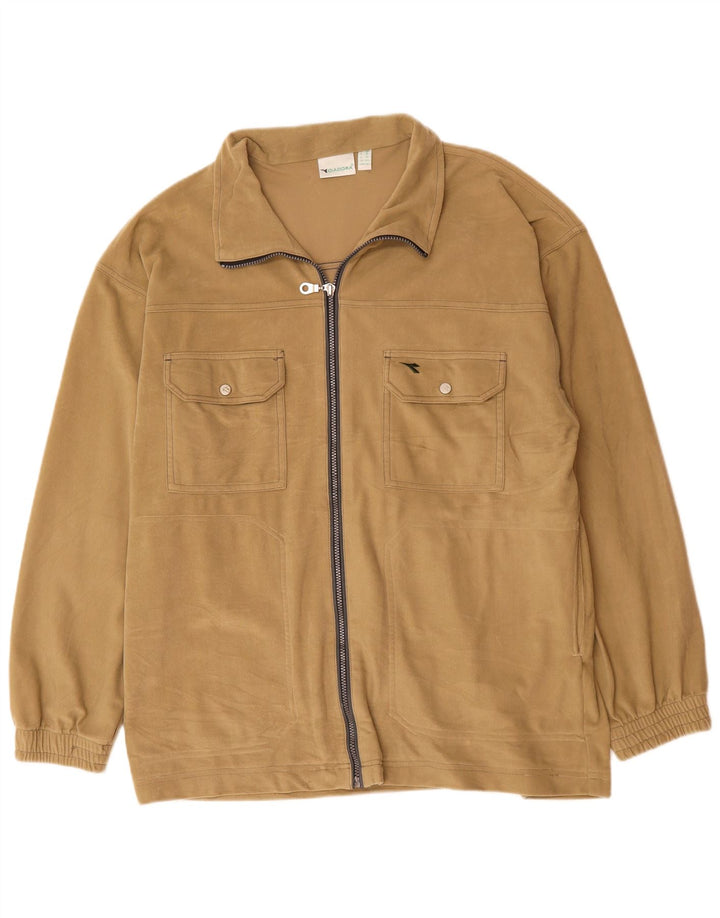 Giacca da tuta da uomo Diadora UK 44 XL Beige