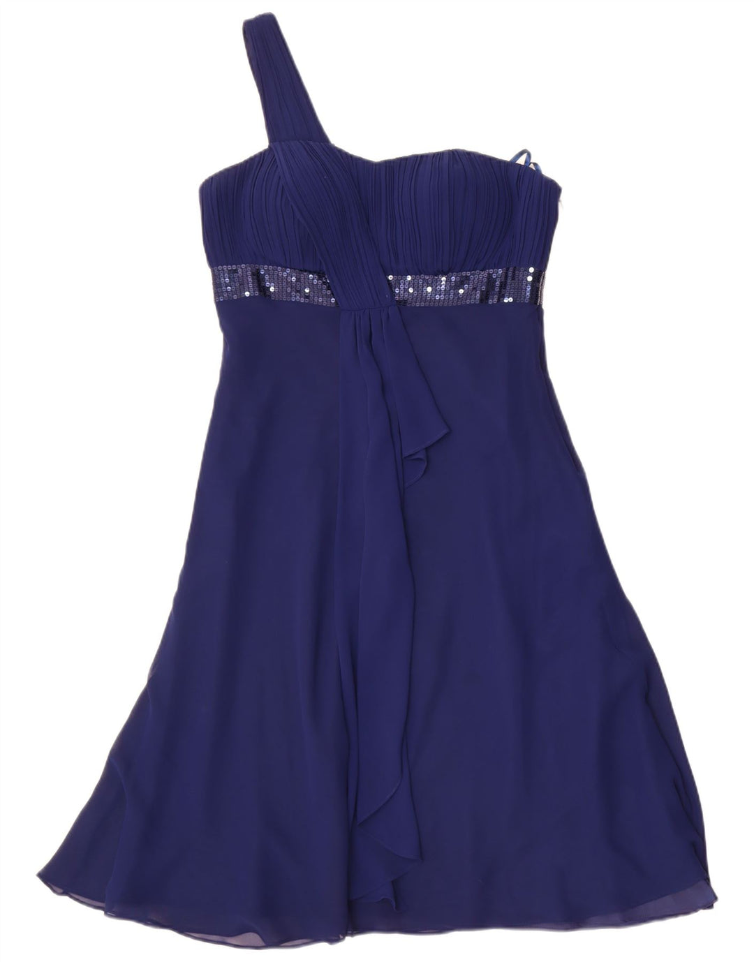 Abito monospalla da donna Debut UK 12 Poliestere blu medio